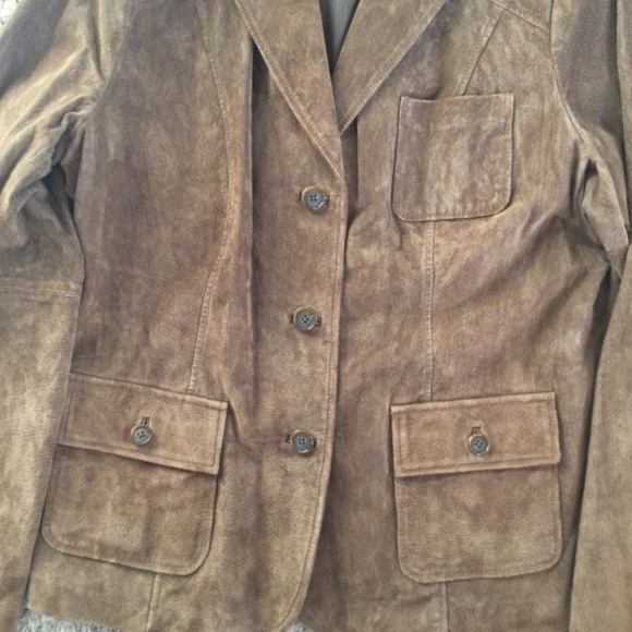 Style&CO. GENUINE LEATHER CARAMEL BLAZER From Macy’s - Picture 10 of 17